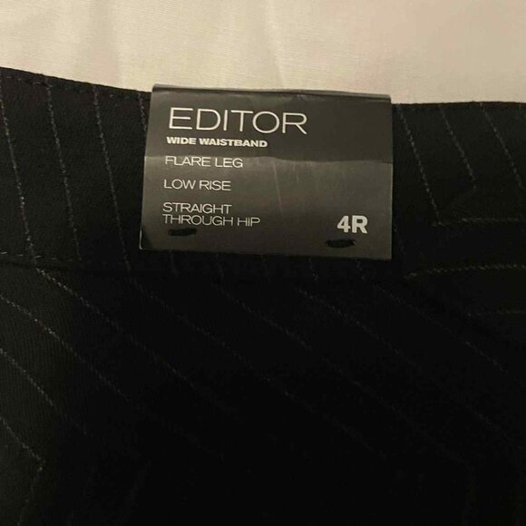 Express Editor Wide Waistband pants, Black with Stripes, Size 4, NWT! - Picture 3 of 3